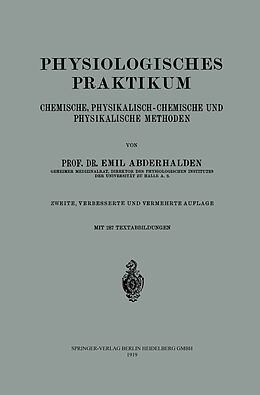 Kartonierter Einband Physiologisches Praktikum von Emil Abderhalden