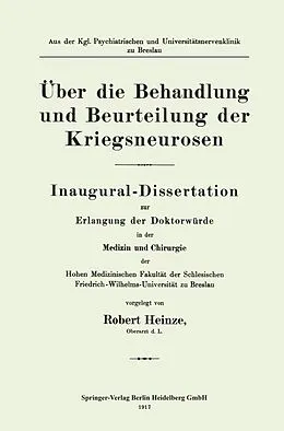 E-Book (pdf) Über die Behandlung und Beurteilung der Kriegsneurosen von Robert Heinze