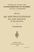 E-Book (pdf) Das Kontinuitätsprinzip und seine Bedeutung in der Biologie von Jan Dembowski