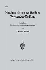 E-Book (pdf) Klausurarbeiten der Berliner Referendar-Prüfung von Ludwig Mohn