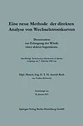 E-Book (pdf) Eine neue Methode der direkten Analyse von Wechselstromkurven von E. T. H. Arnold Roth