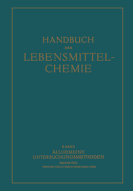 Kartonierter Einband Allgemeine Untersuchungsmethoden von A. Bömer, P. W. Danckwortt, H. Freund