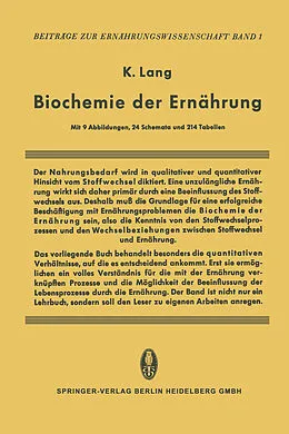 E-Book (pdf) Biochemie der Ernährung von K. Lang