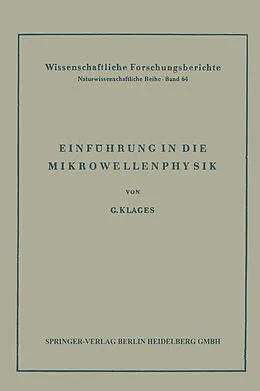 E-Book (pdf) Einführung in die Mikrowellenphysik von Gerhard Klages