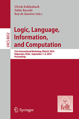 Kartonierter Einband Logic, Language, Information, and Computation von 