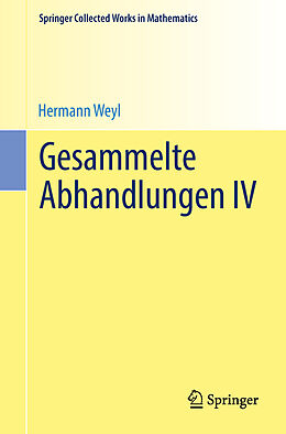 Kartonierter Einband Gesammelte Abhandlungen IV von Hermann Weyl