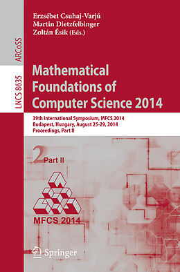 Kartonierter Einband Mathematical Foundations of Computer Science 2014 von 