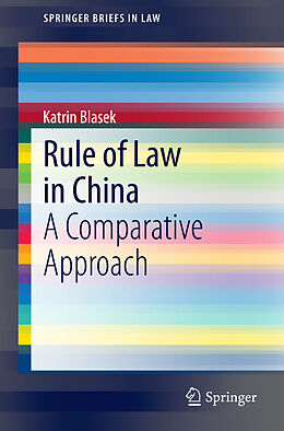 Couverture cartonnée Rule of Law in China de Katrin Blasek