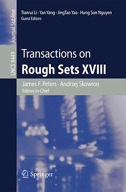 Kartonierter Einband Transactions on Rough Sets XVIII von 