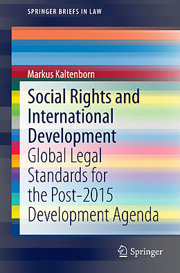 Couverture cartonnée Social Rights and International Development de Markus Kaltenborn