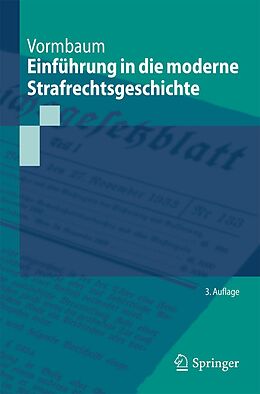 E-Book (pdf) Einführung in die moderne Strafrechtsgeschichte von Thomas Vormbaum