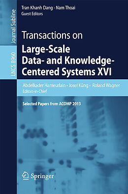 Kartonierter Einband Transactions on Large-Scale Data- and Knowledge-Centered Systems XVI von 