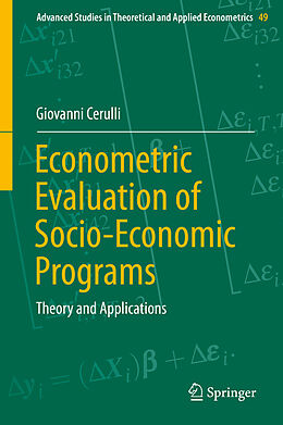 eBook (pdf) Econometric Evaluation of Socio-Economic Programs de Giovanni Cerulli