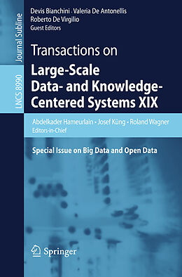 Kartonierter Einband Transactions on Large-Scale Data- and Knowledge-Centered Systems XIX von 