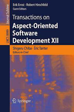 Kartonierter Einband Transactions on Aspect-Oriented Software Development XII von 