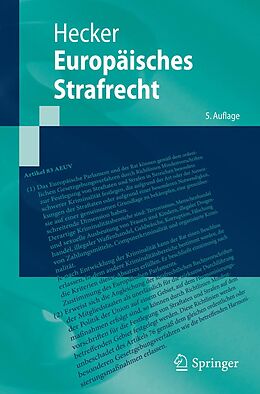 E-Book (pdf) Europäisches Strafrecht von Bernd Hecker