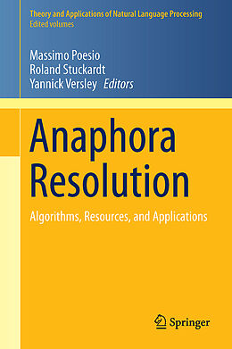 Fester Einband Anaphora Resolution von 