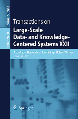 Kartonierter Einband Transactions on Large-Scale Data- and Knowledge-Centered Systems XXII von 