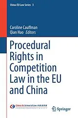 Fester Einband Procedural Rights in Competition Law in the EU and China von