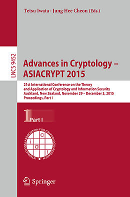 Kartonierter Einband Advances in Cryptology -- ASIACRYPT 2015 von 