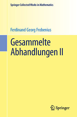 Kartonierter Einband Gesammelte Abhandlungen II von Ferdinand Georg Frobenius