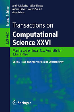 Kartonierter Einband Transactions on Computational Science XXVI von 