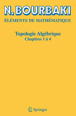 Couverture cartonnée Topologie algébrique de N. Bourbaki