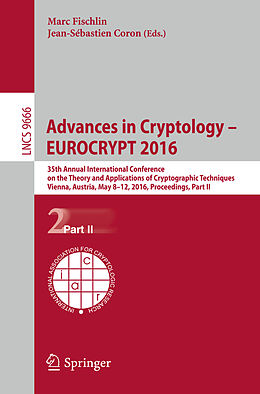 Kartonierter Einband Advances in Cryptology   EUROCRYPT 2016 von 
