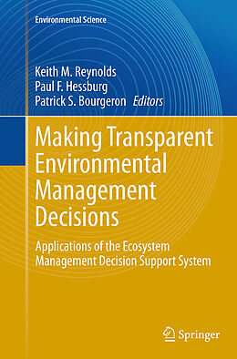 Couverture cartonnée Making Transparent Environmental Management Decisions de 