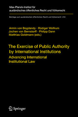 Couverture cartonnée The Exercise of Public Authority by International Institutions de 