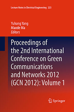 Couverture cartonnée Proceedings of the 2nd International Conference on Green Communications and Networks 2012 (GCN 2012): Volume 1 de 