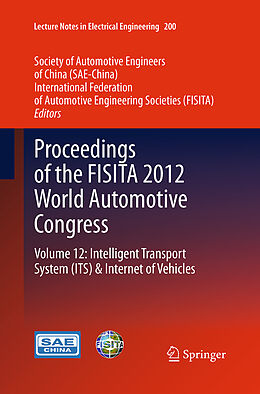 Couverture cartonnée Proceedings of the FISITA 2012 World Automotive Congress de 