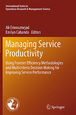 Couverture cartonnée Managing Service Productivity de 