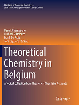 Couverture cartonnée Theoretical Chemistry in Belgium de 