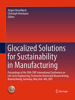 Couverture cartonnée Glocalized Solutions for Sustainability in Manufacturing de 