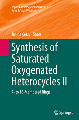 Kartonierter Einband Synthesis of Saturated Oxygenated Heterocycles II von 