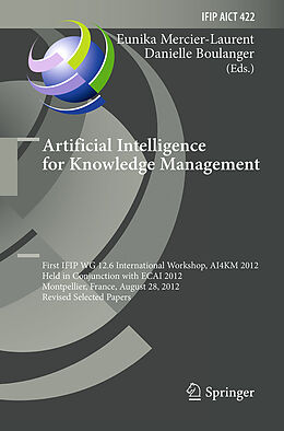 Kartonierter Einband Artificial Intelligence for Knowledge Management von 
