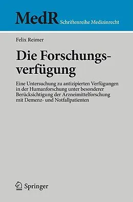 E-Book (pdf) Die Forschungsverfügung von Felix Reimer