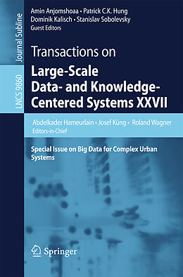Kartonierter Einband Transactions on Large-Scale Data- and Knowledge-Centered Systems XXVII von 