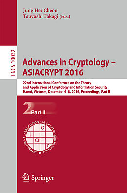 Kartonierter Einband Advances in Cryptology   ASIACRYPT 2016 von 