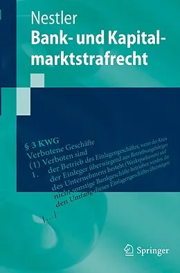 E-Book (pdf) Bank- und Kapitalmarktstrafrecht von Nina Nestler