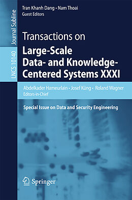 Kartonierter Einband Transactions on Large-Scale Data- and Knowledge-Centered Systems XXXI von 