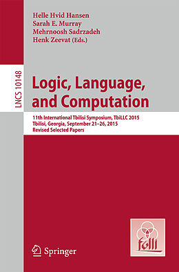 E-Book (pdf) Logic, Language, and Computation von 