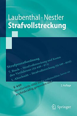 E-Book (pdf) Strafvollstreckung von Klaus Laubenthal, Nina Nestler