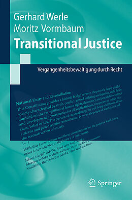 Kartonierter Einband Transitional Justice von Gerhard Werle, Moritz Vormbaum