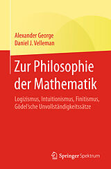 Kartonierter Einband Zur Philosophie der Mathematik von Alexander George, Daniel J. Velleman
