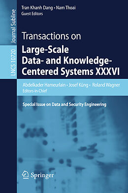 Kartonierter Einband Transactions on Large-Scale Data- and Knowledge-Centered Systems XXXVI von 