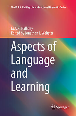 Couverture cartonnée Aspects of Language and Learning de M. A. K. Halliday