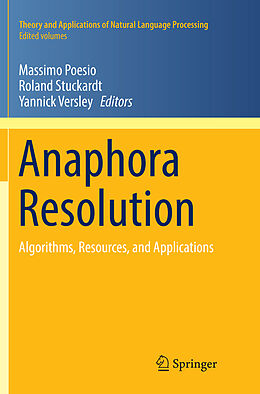 Kartonierter Einband Anaphora Resolution von 