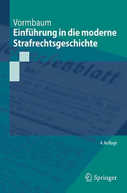 E-Book (pdf) Einführung in die moderne Strafrechtsgeschichte von Thomas Vormbaum